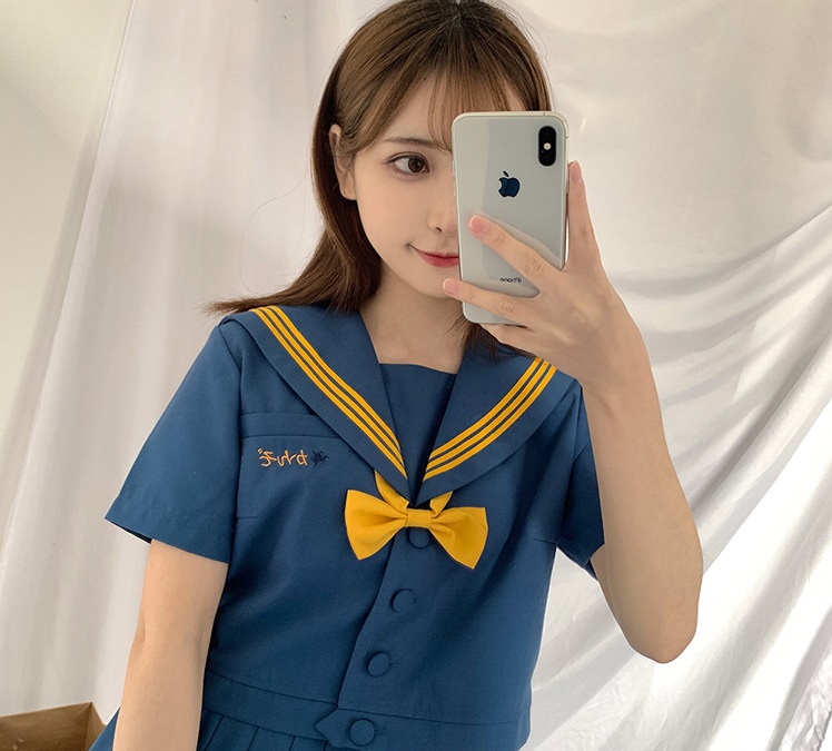 Orthodox Xiaopu Sheng Jk Uniform Transformed Skirt Three Sailor Suits Japanese Soft Girls School Uniform Class Uniform Academy Wind Suit Skirt