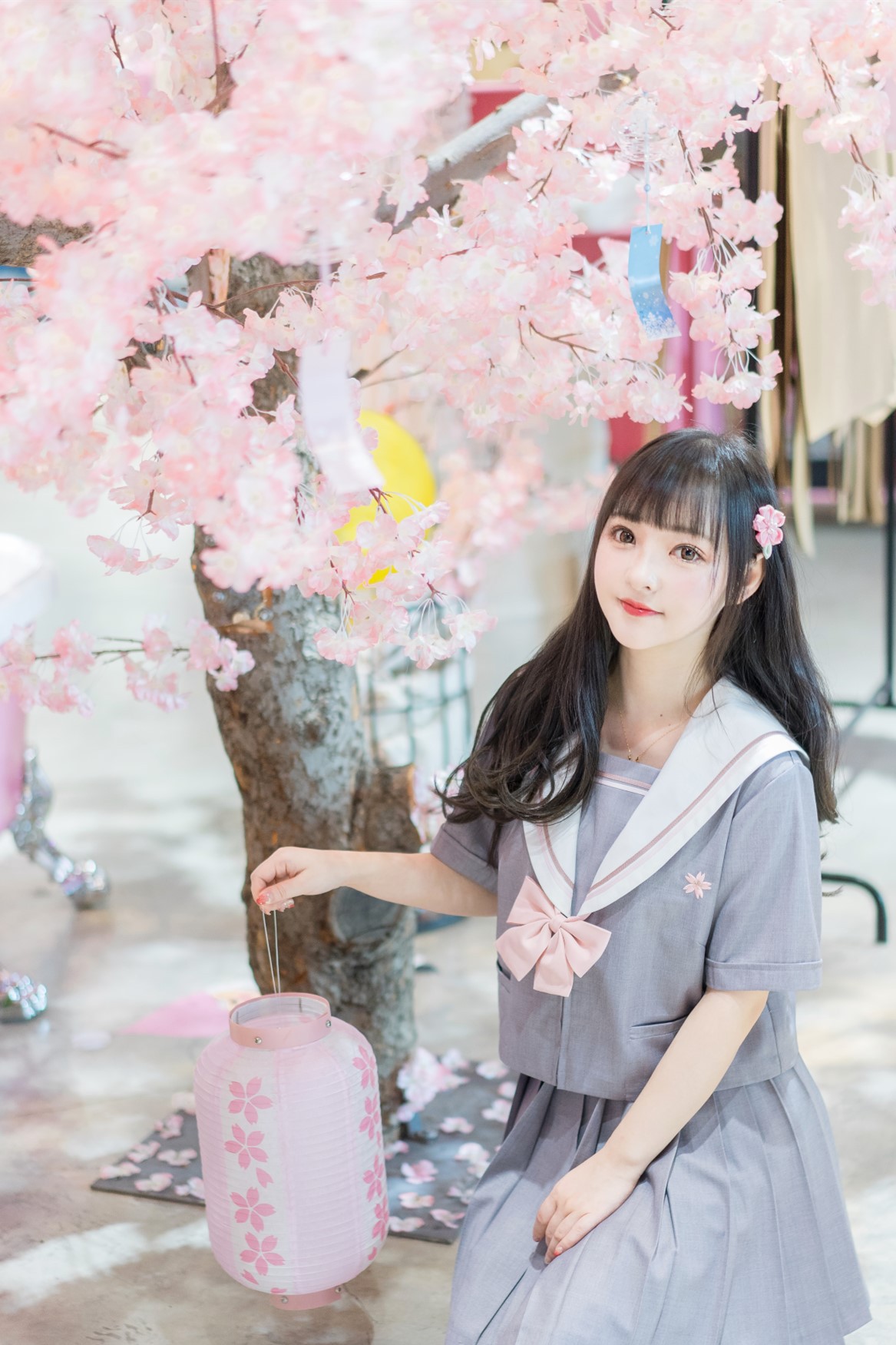 Yamakura Japanese Student Class Uniform Jk Uniform Orthodox Soft Girls Grey And Pink Embroidered Sailor Clothes Long And Short Sleeve Suit Summer